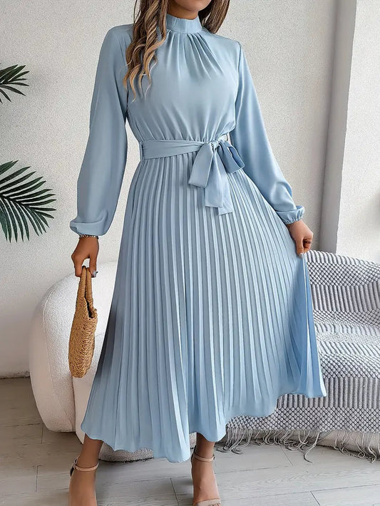 Celestia – Vestido elegante plisado de invitada de boda, de fiesta o graduación