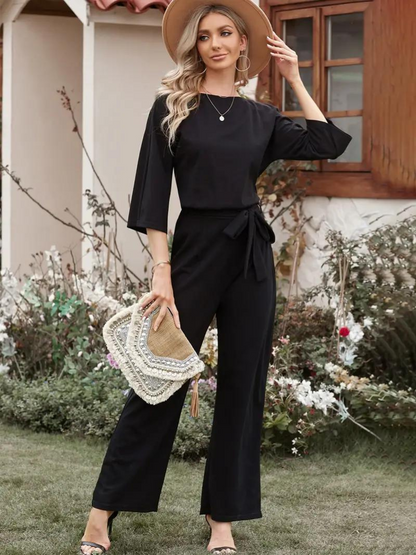 Mono elegante de pierna ancha para eventos y ocasiones especiales – NOA