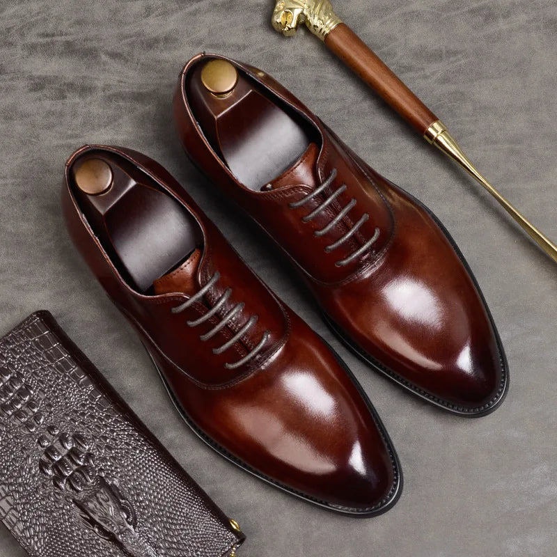 Ethan | Elegantes Zapatos Oxford de Cuero Clásicos 0