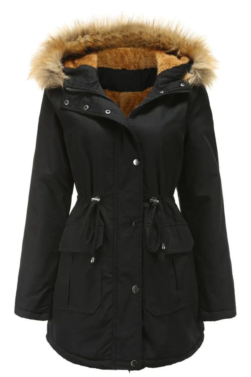 FIENE – Parka de invierno con capucha para mujer