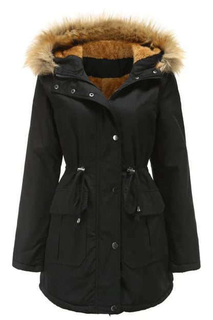 FIENE – Parka de invierno con capucha para mujer