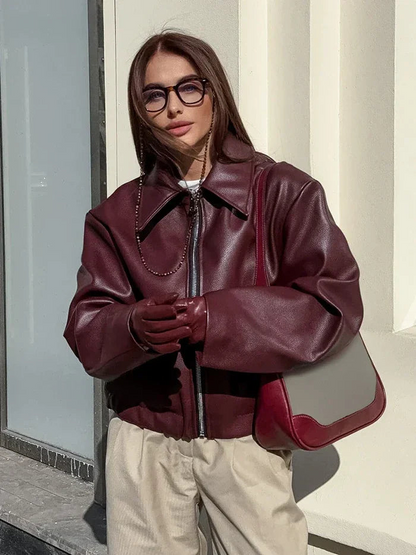 Chaqueta clásica de mujer con cremallera frontal y estilo atemporal – FRANZISKA