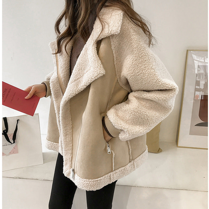 Abrigo elegante de mujer con cuello en pico – FREYA