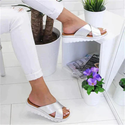 Sandalias femeninas con tiras cruzadas – Lureza