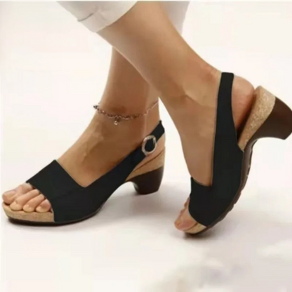 Zapatos elegantes de tacón bajo para mujer – GEORINA