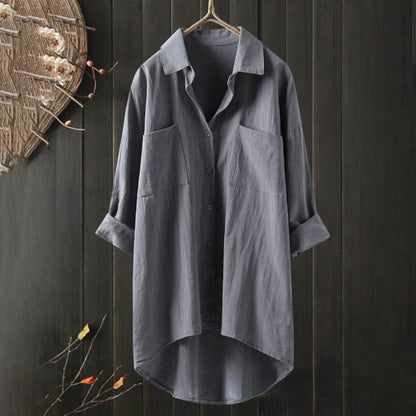 Blossom – Blusa larga de encaje oversize con mangas largas para mujer