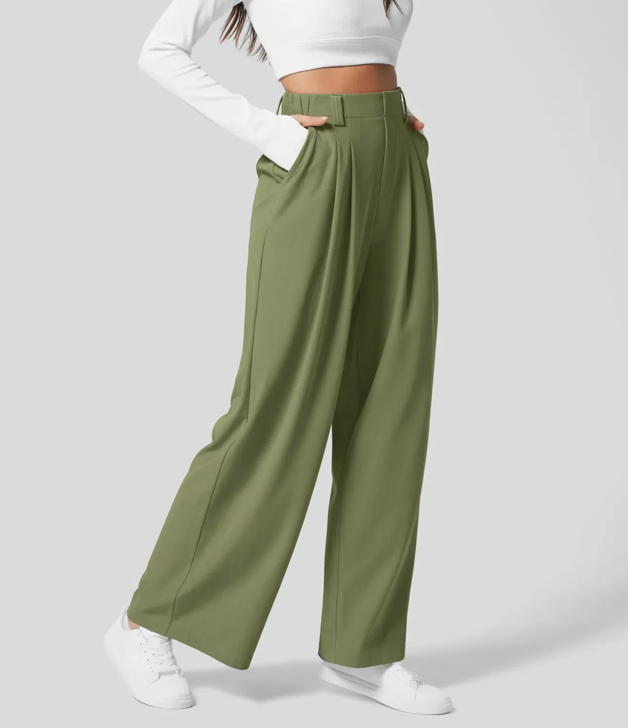Palma – Pantalón de talle alto con pernera ancha para mujer