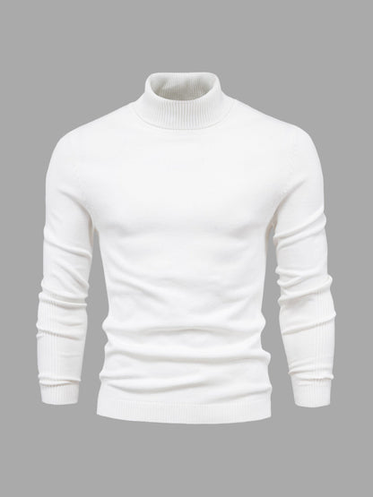 DAVARO – Jersey de hombre de cuello alto slim fit con diseño elegante