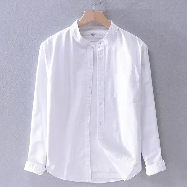 Camisa de hombre con cuello mao y corte recto – BALDURO