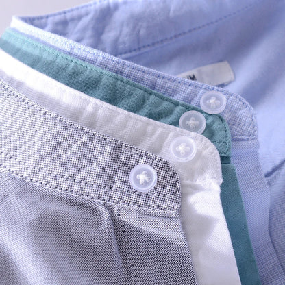 Camisa de hombre con cuello mao y corte recto – BALDURO