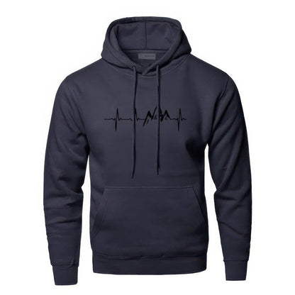 Sudadera de hombre con capucha y estampado de montaña – MONTREN