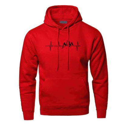 Sudadera de hombre con capucha y estampado de montaña – MONTREN
