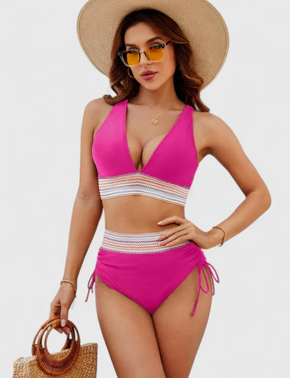 Faye – Bañador con diseño cruzado y alta elasticidad para mujer