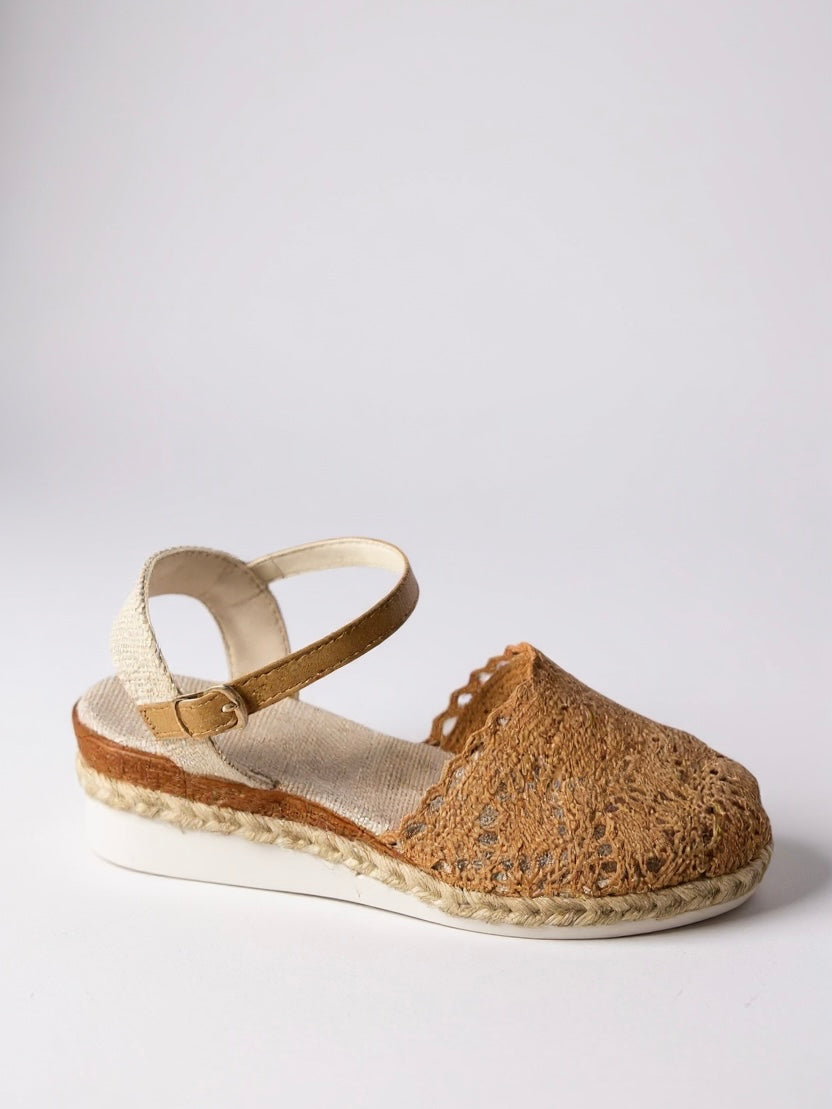 NADIA – Sandalias de cuña bohemias con correa al tobillo para mujer