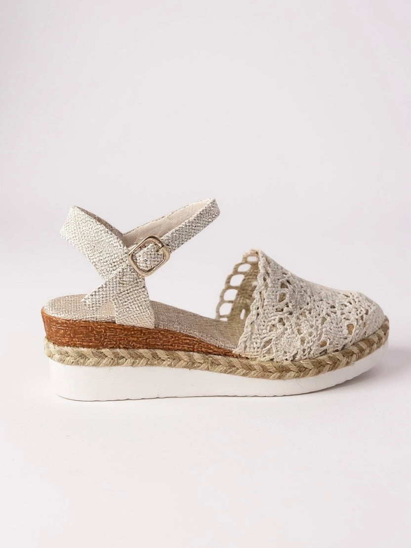 NADIA – Sandalias de cuña bohemias con correa al tobillo para mujer