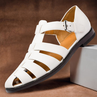 LeatherSoul Clásica – Sandalias de cuero clásicas para hombre, frescas y sofisticadas
