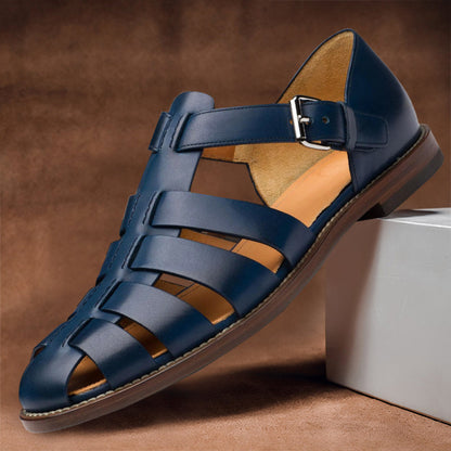 LeatherSoul Clásica – Sandalias de cuero clásicas para hombre, frescas y sofisticadas