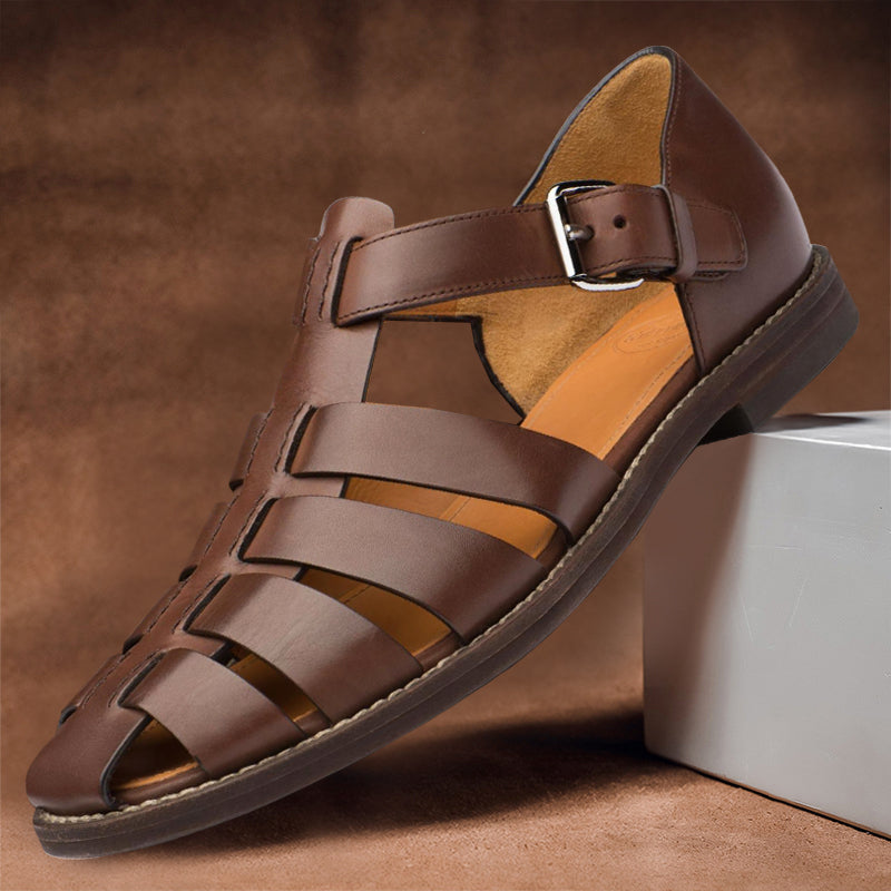 LeatherSoul Clásica – Sandalias de cuero clásicas para hombre, frescas y sofisticadas