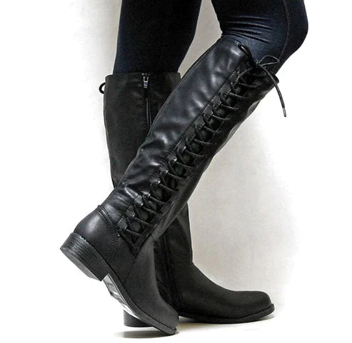 Botas altas con cordones para mujer y diseño robusto – JULIA
