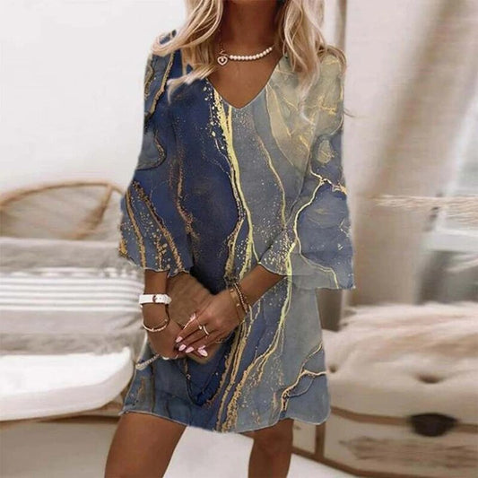 ALBA – Vestido corto para mujer con estampado elegante