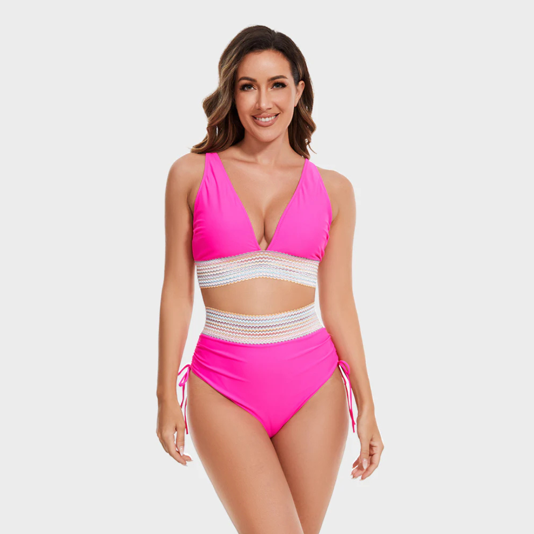 Faye – Bañador con diseño cruzado y alta elasticidad para mujer