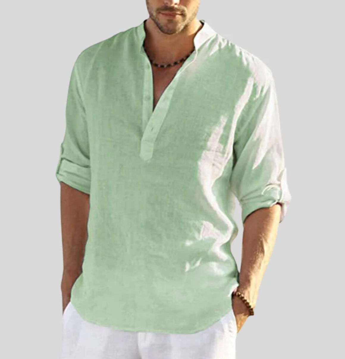 Liam | Camisa Lino Hombre Transpirable y Elegante 5