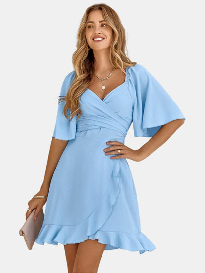 ADELINA – Vestido cruzado de verano para mujer en largo midi