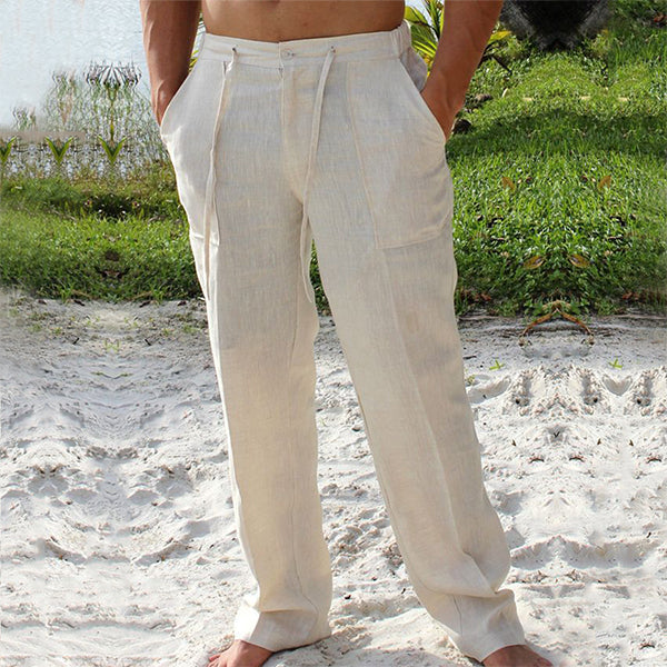 Brando – Pantalón recto ligero con detalle de pliegues para hombre