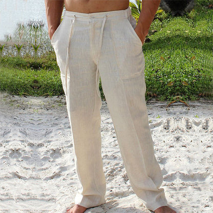 Brando – Pantalón recto ligero con detalle de pliegues para hombre