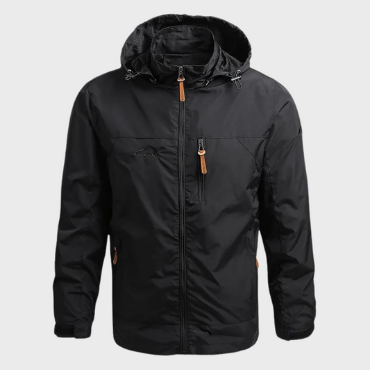 Chaqueta impermeable de hombre con cuello alto – LUCA