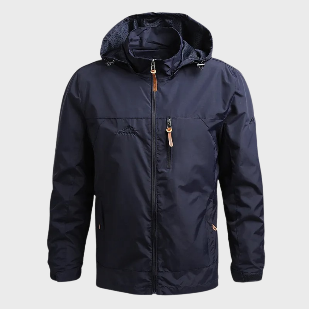 Chaqueta impermeable de hombre con cuello alto – LUCA