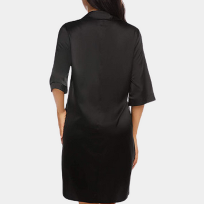 Camisón de satén con botones para mujer – AURORA