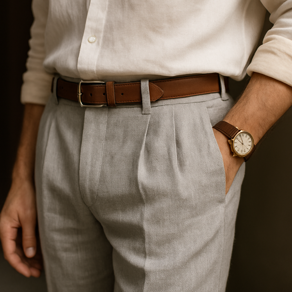 Horizon – Pantalón relajado clásico de lino para hombre