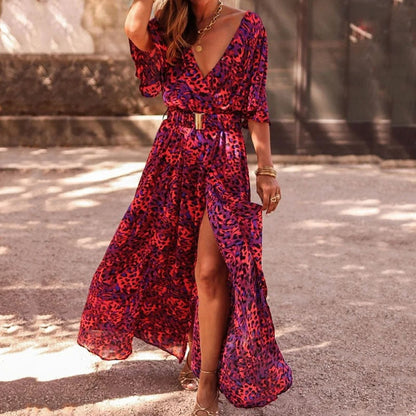 Adelina – Vestido maxi cruzado de verano para mujer