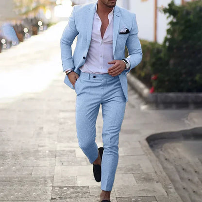 LinoUrban Mikael – Traje de blazer y pantalón versátil para hombre, estilo moderno y sofisticación