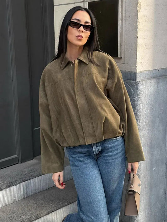 Cazadora estilo motero vintage para mujer – MONIKA