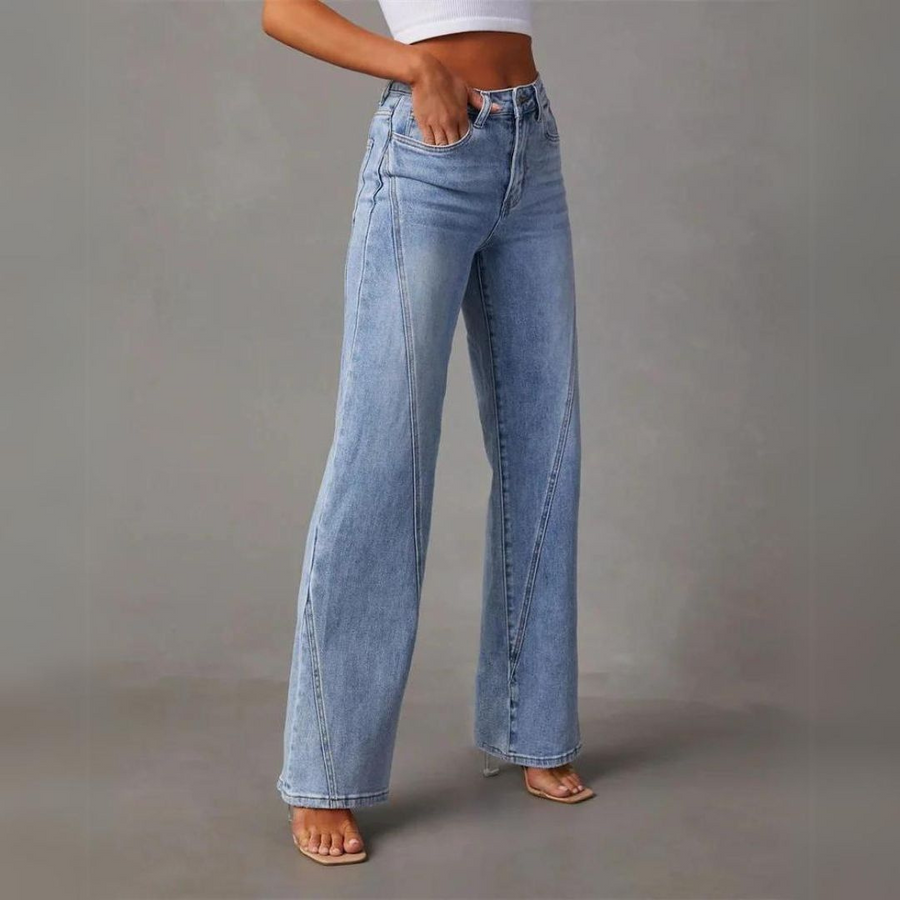 Jeans de mujer de talle alto y pernera ancha – AMARA