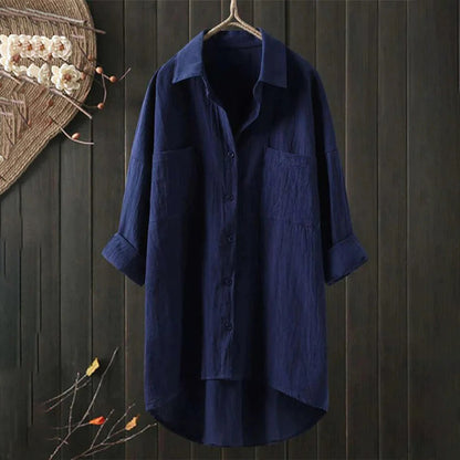 Blossom – Blusa larga de encaje oversize con mangas largas para mujer