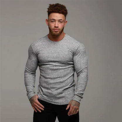 Jersey de punto acanalado para hombre con ajuste entallado – BRAYNOR