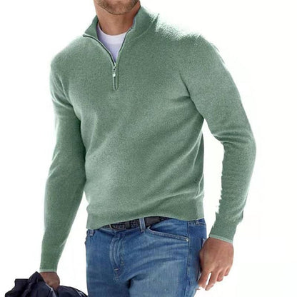 JAIRON – Suéter casual de hombre con media cremallera y manga larga