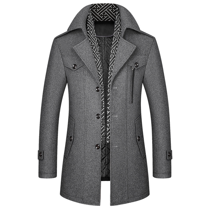 HUGGO - Abrigo clásico de invierno para hombre