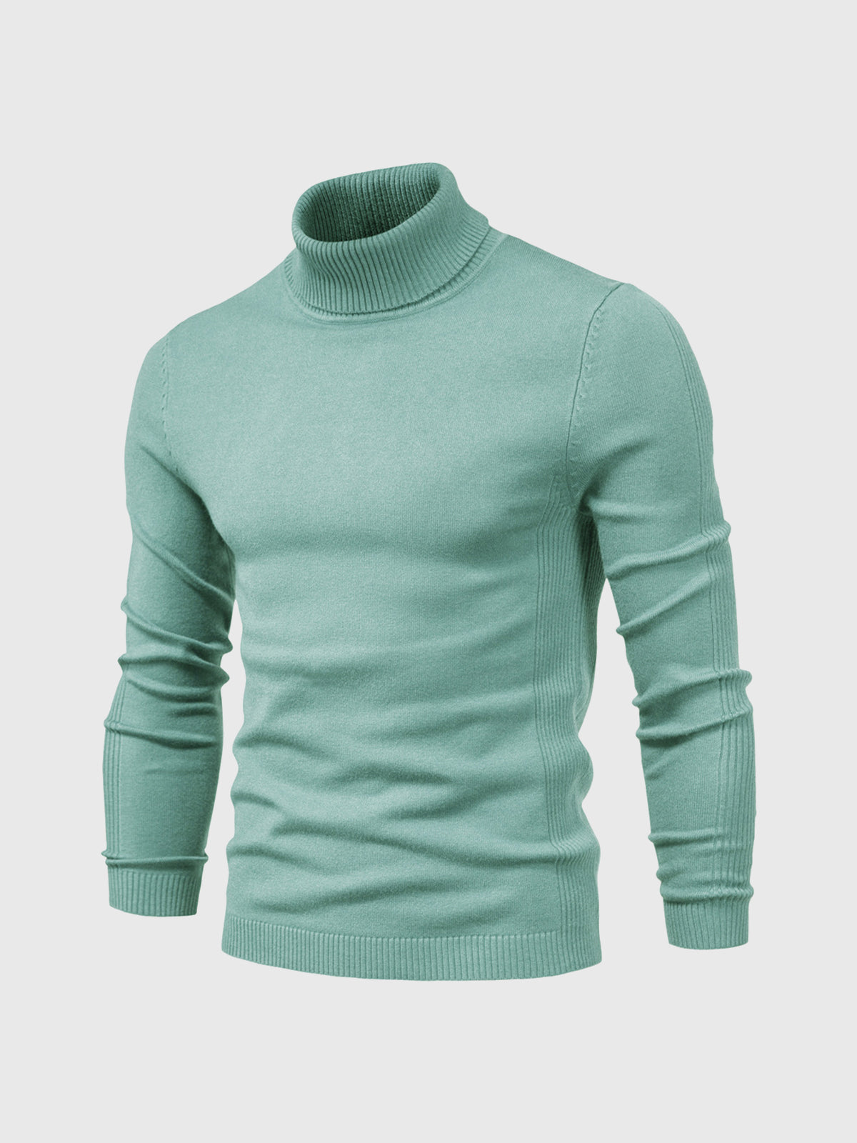 DAVARO – Jersey de hombre de cuello alto slim fit con diseño elegante