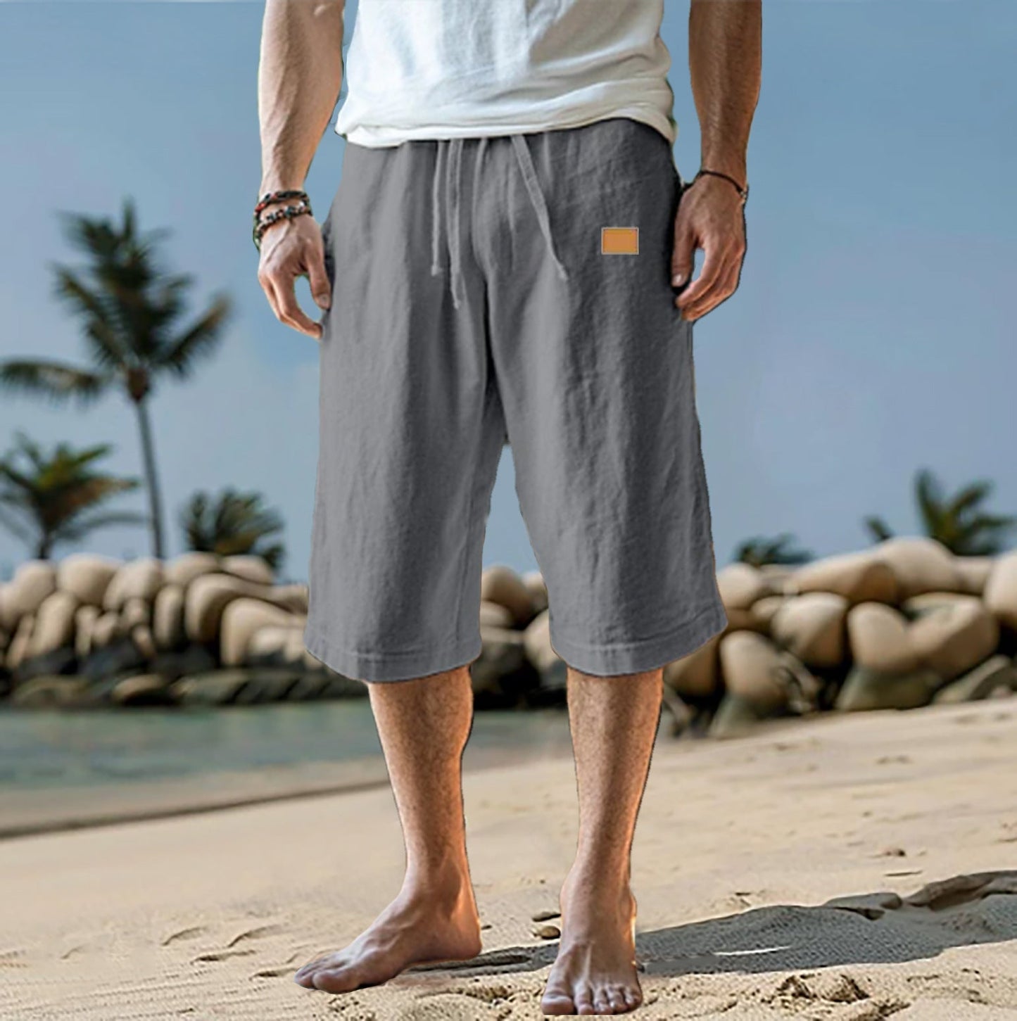 Short de hombre con corte relajado y cintura ajustable – ALVARO