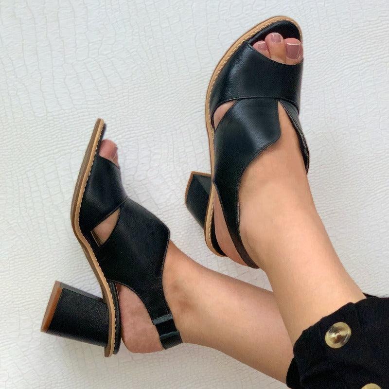 Sandalias de mujer con tacón alto y punta abierta para un estilo veraniego – Treda