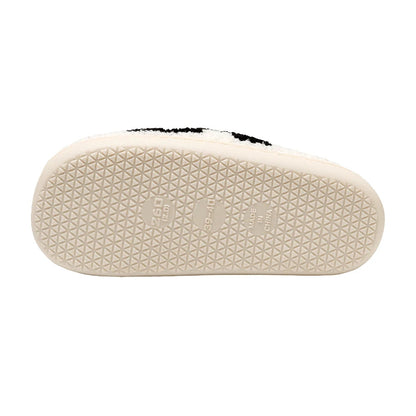 Zapatillas de casa para mujer en forro polar con estampado de cuadros – LUDOVICA