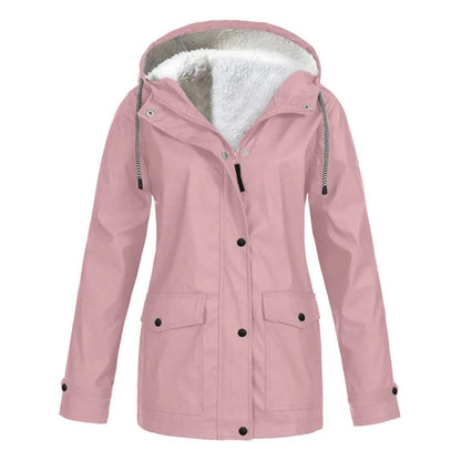 MARAYA – Abrigo impermeable de mujer con forro de lana y media longitud