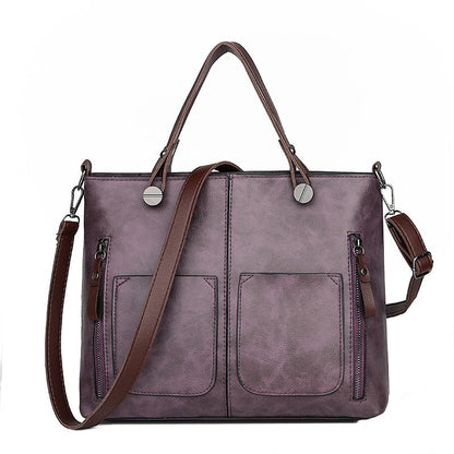 ADELINA - Bolso de hombro vintage de cuero para mujer