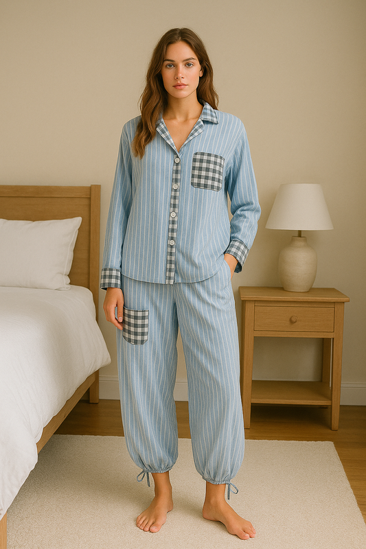 COSY – Conjunto de pijama para mujer de dos piezas, suave y elástico