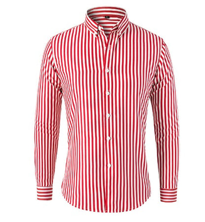 Everett – Camisa de hombre de corte entallado con rayas verticales