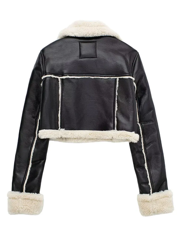 Chaqueta lisa con cierre delantero para mujer – ZORA